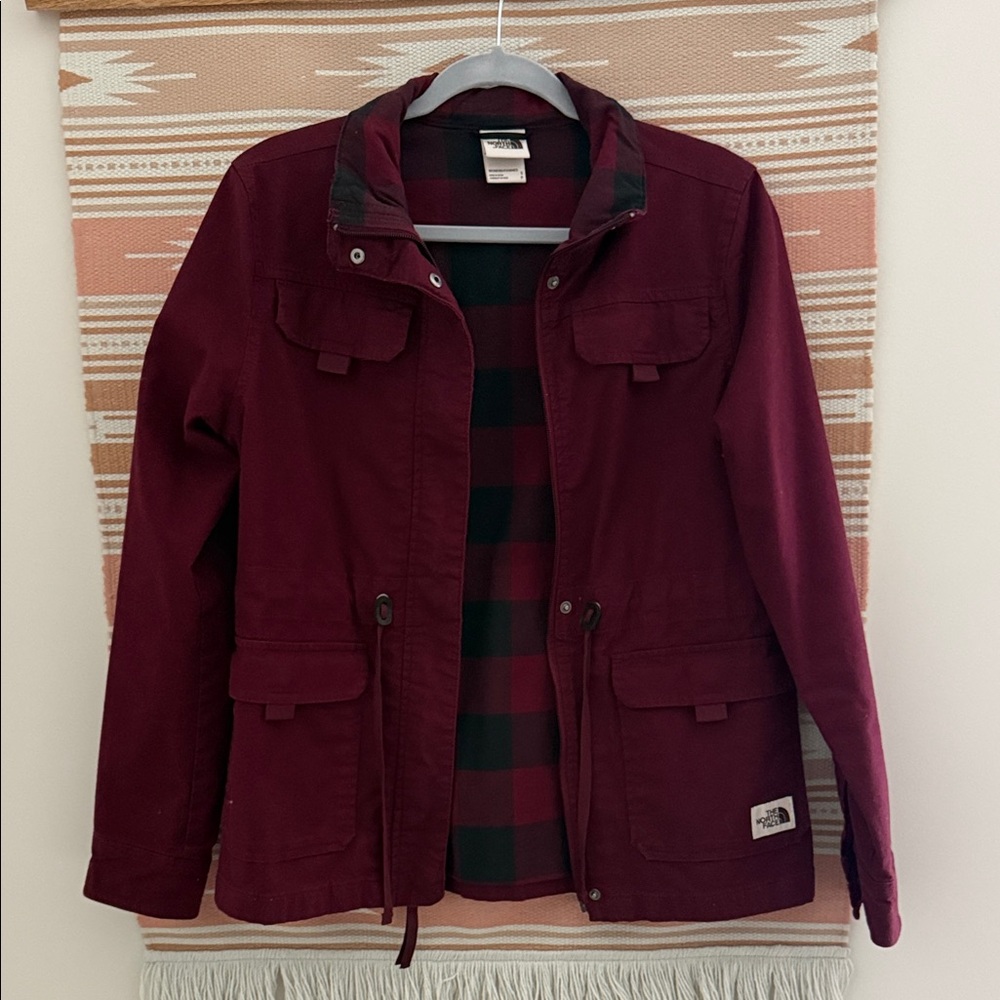 North Face Women's Urban Utility Jacket in Deep Garnet